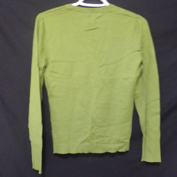 ESPRIT, medium, green V-neck, long sleeve, knit pullover shirt, GUC - Picture 9 of 13